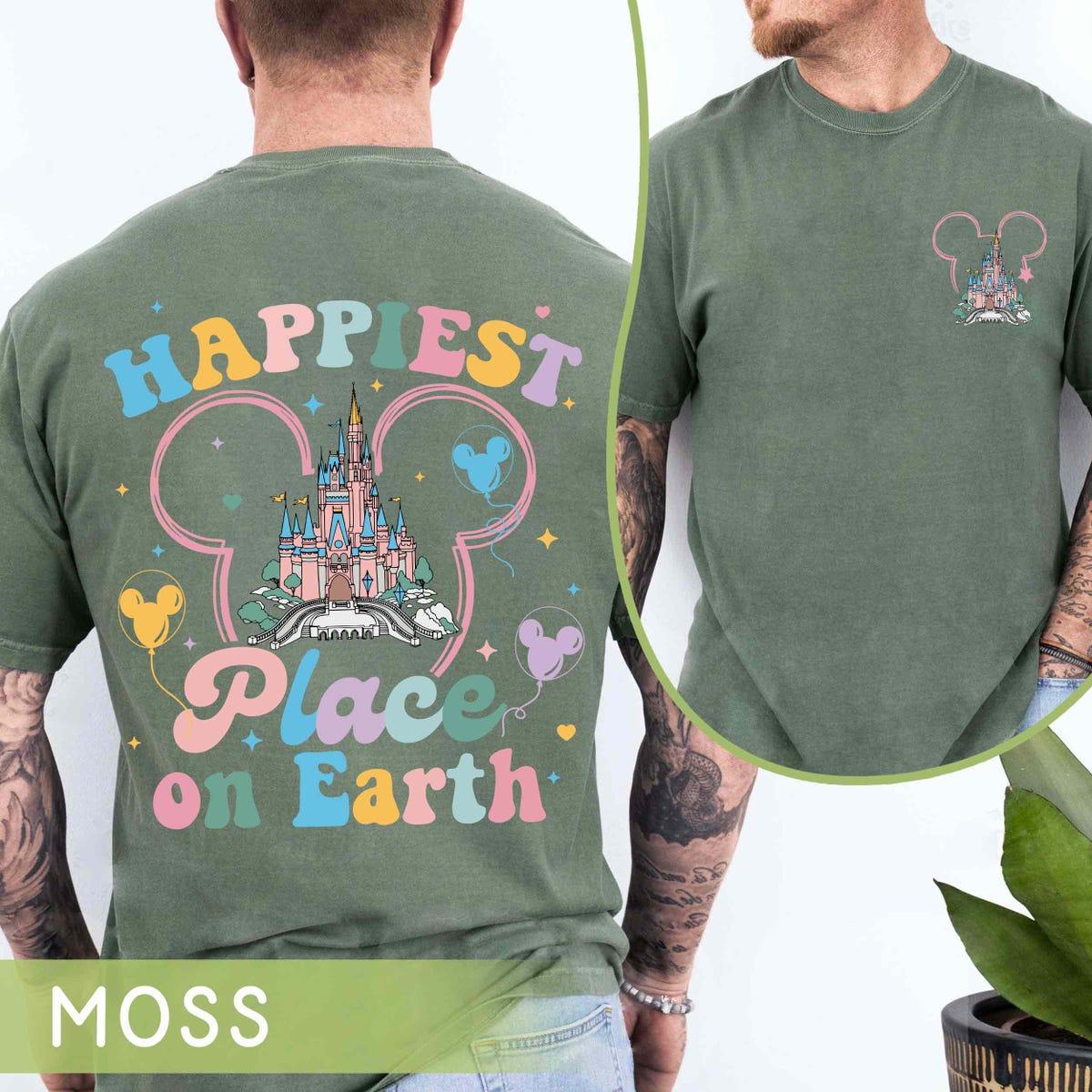 Two Sided Disney Castle Mickey Ears Happiest Place On Earth Shirt 4