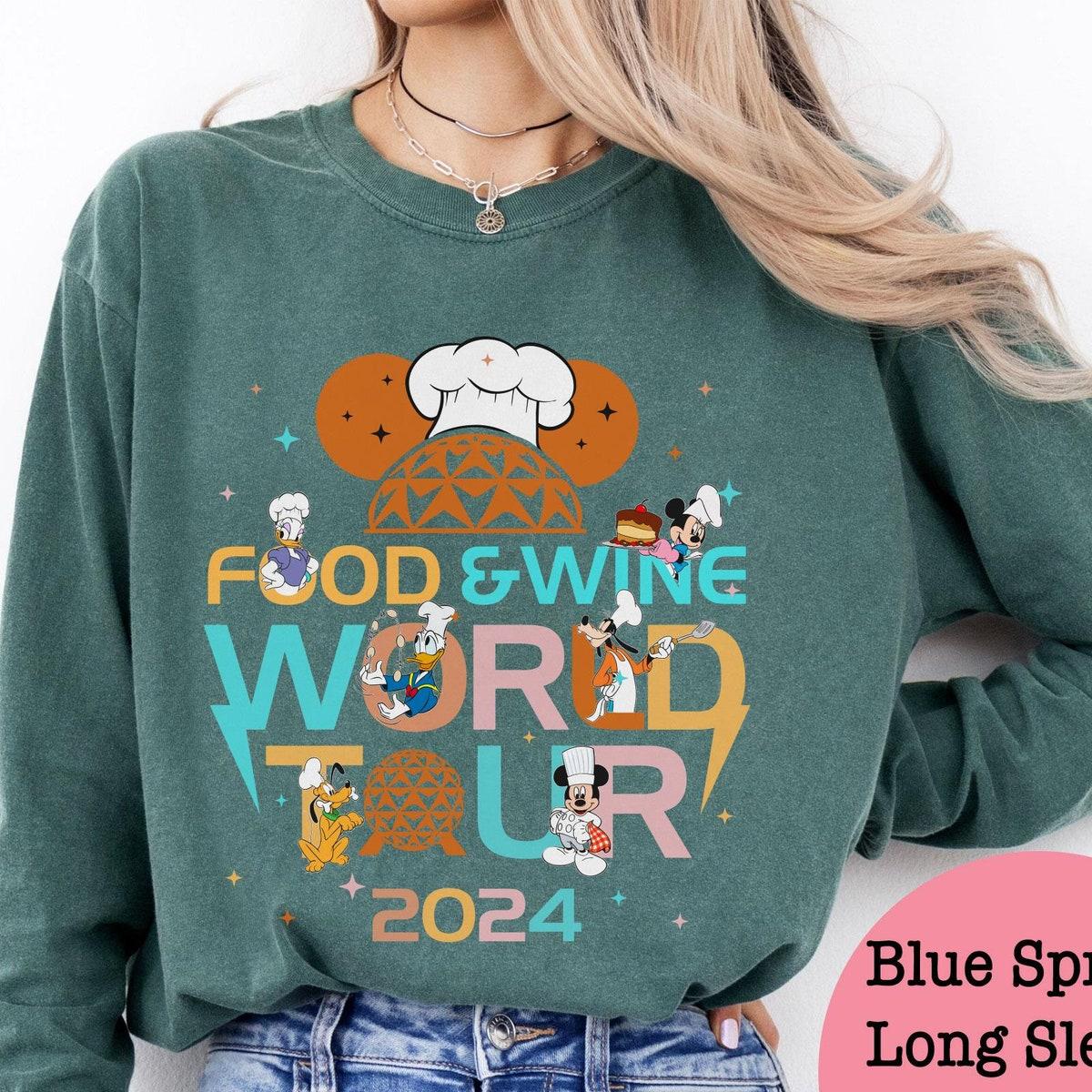 Two Sided Mickey Chef And Friends Food And Wine World Tour Shirt 5