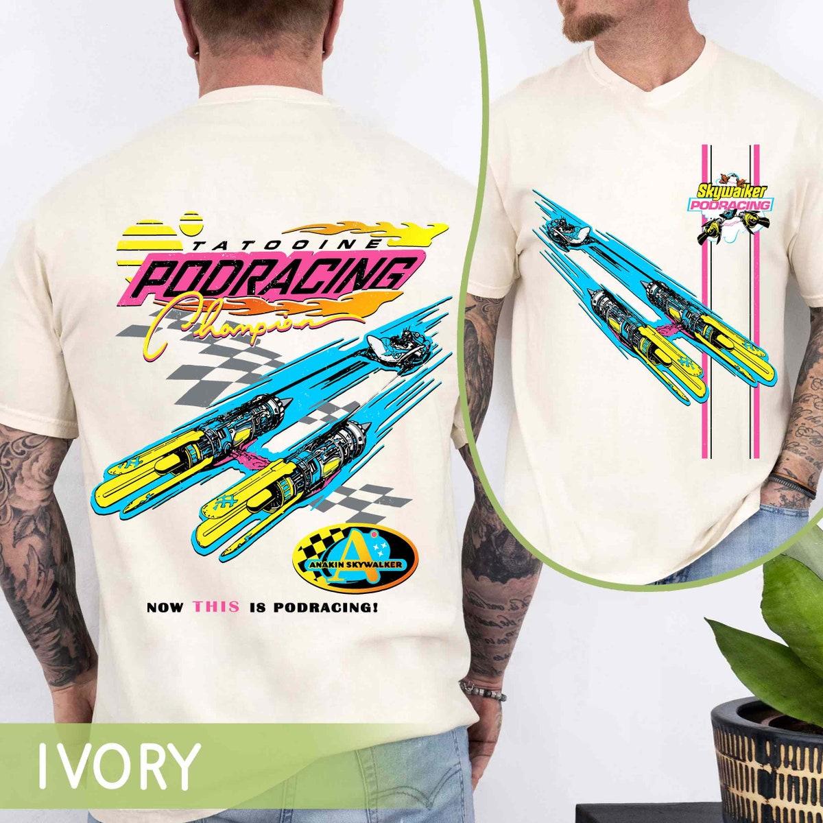 Two Sided Racing Mos Espa Arena Podracing On Tatooine Champion Shirt 2