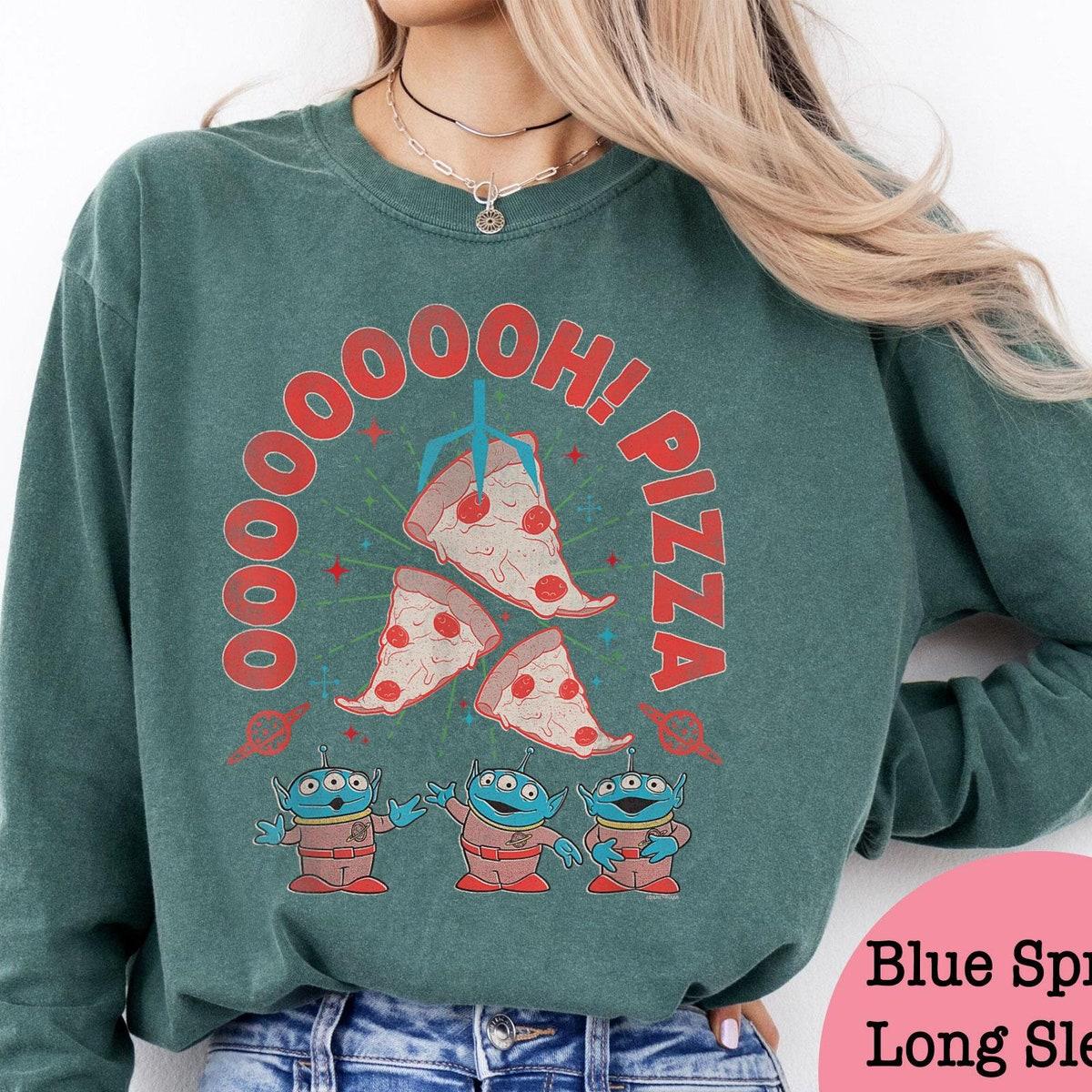 Vintage Aliens Oh! Pizza Distressed Shirt 3