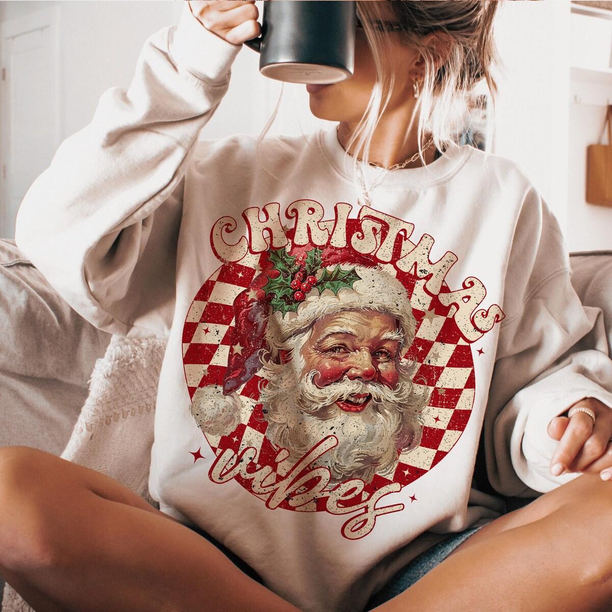 Vintage Christmas Vibes Christmas Season Sweatshirts 2