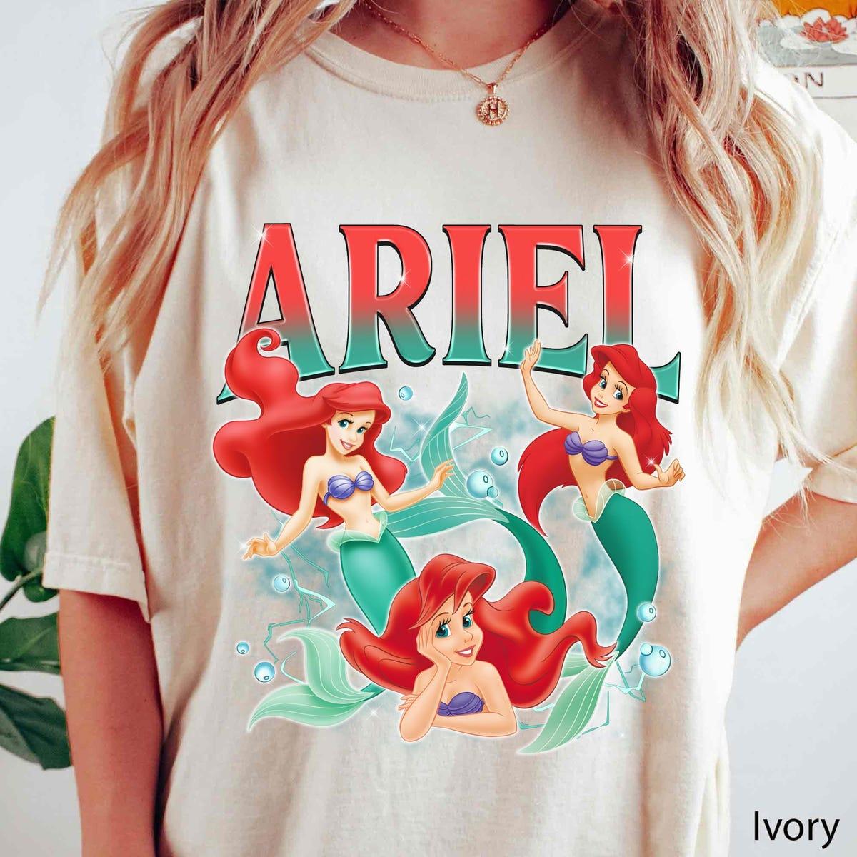 Vintage Disney Ariel Princess The Little Mermaid Characters Shirt 1