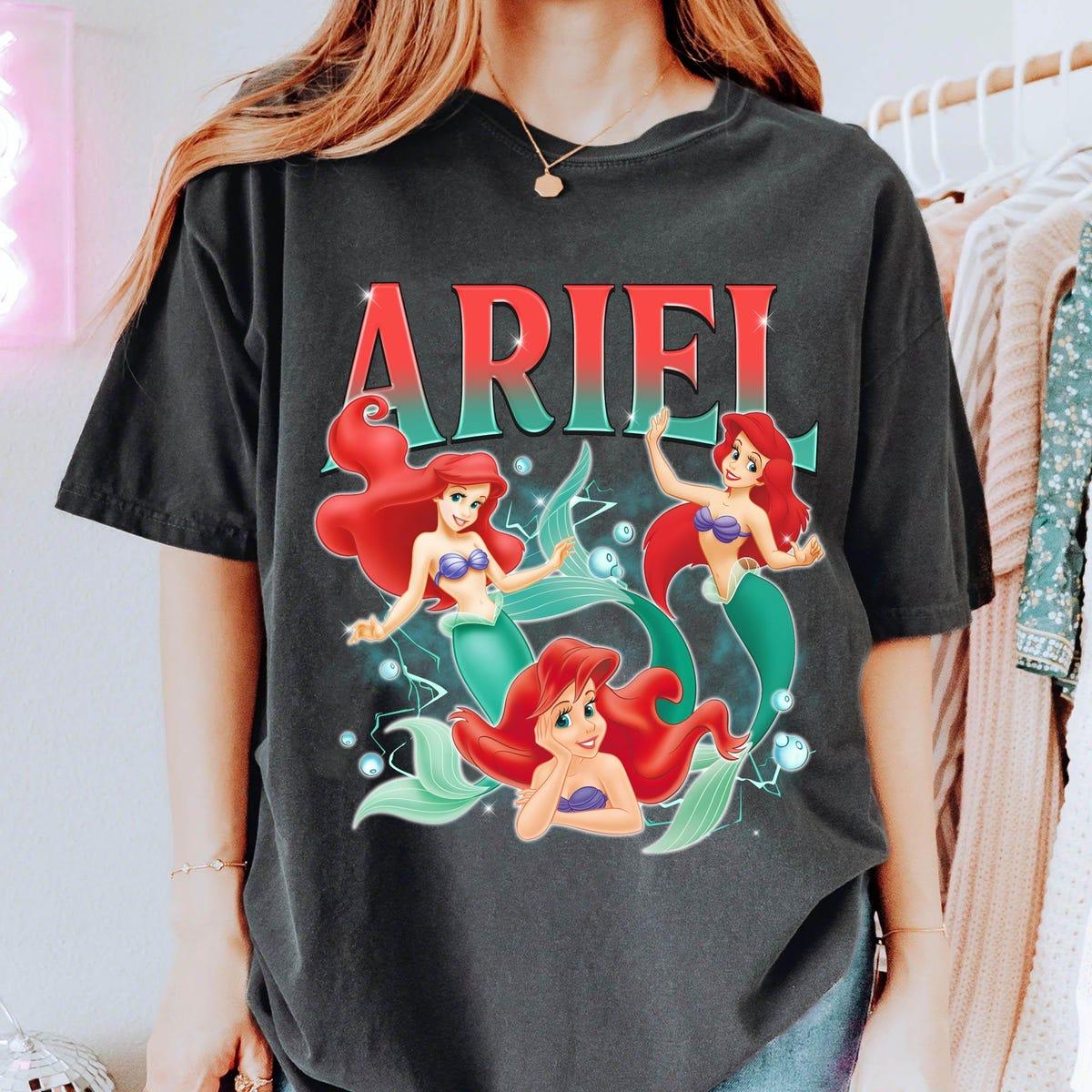 Vintage Disney Ariel Princess The Little Mermaid Characters Shirt 2