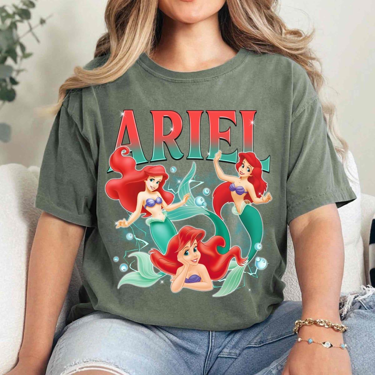 Vintage Disney Ariel Princess The Little Mermaid Characters Shirt 5