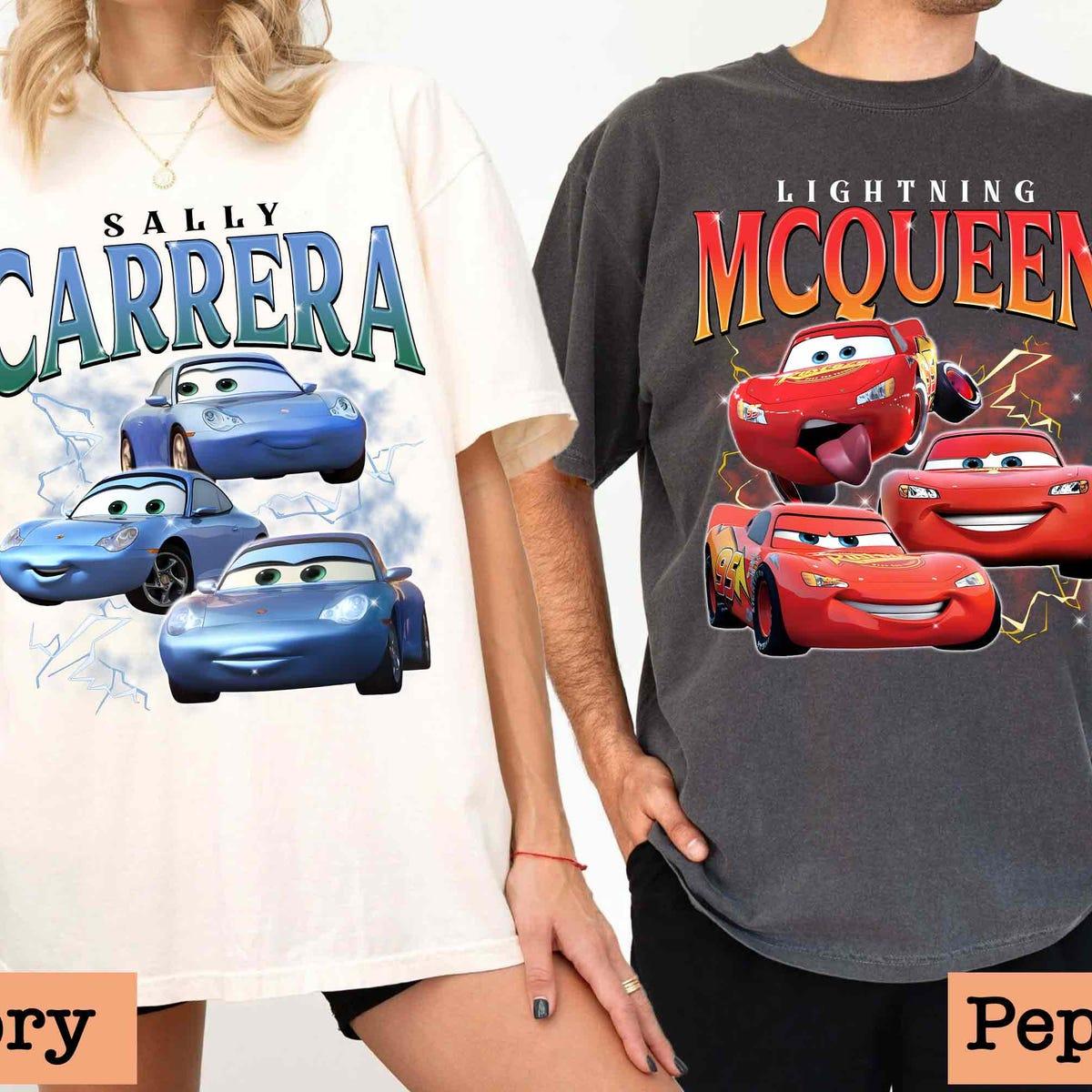 Vintage Disney Cars Group Character Portrait Lightning Mcqueen Shirt 4