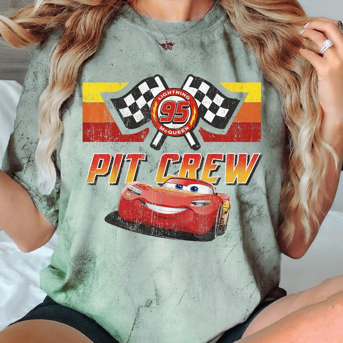 Vintage Disney Cars Pit Crew Lightening Mcqueen Shirt 4