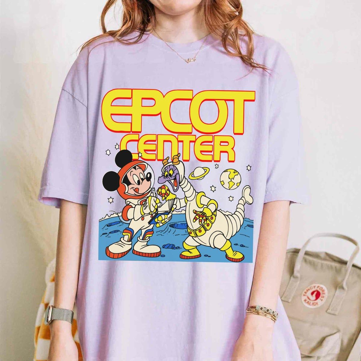 Vintage Disney Mickey Mouse Figment Astronaut Epcot Center Shirt 2