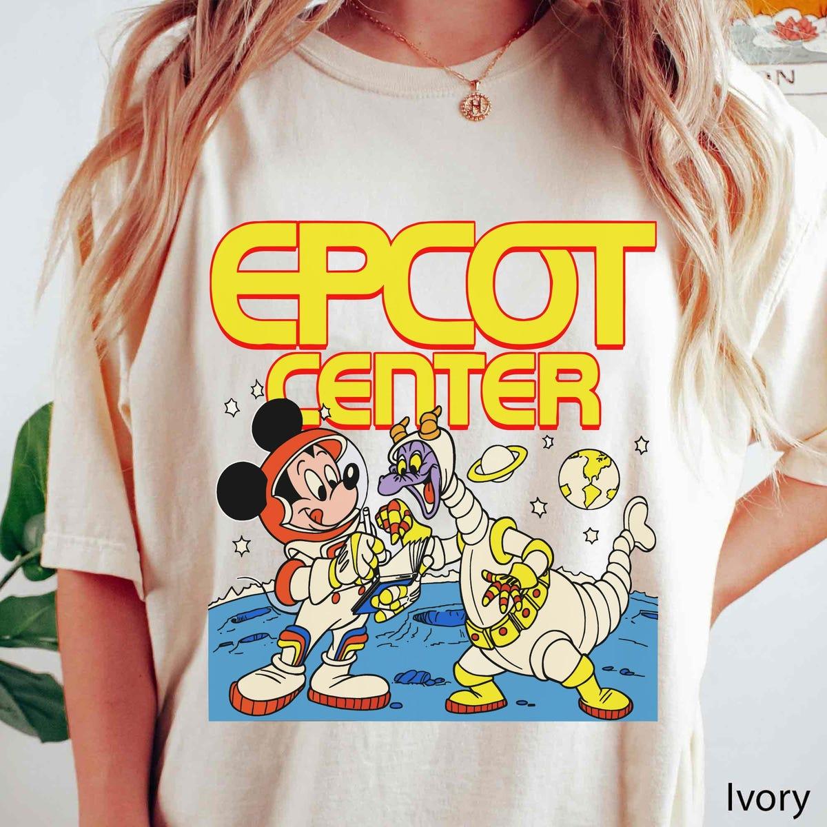 Vintage Disney Mickey Mouse Figment Astronaut Epcot Center Shirt 3