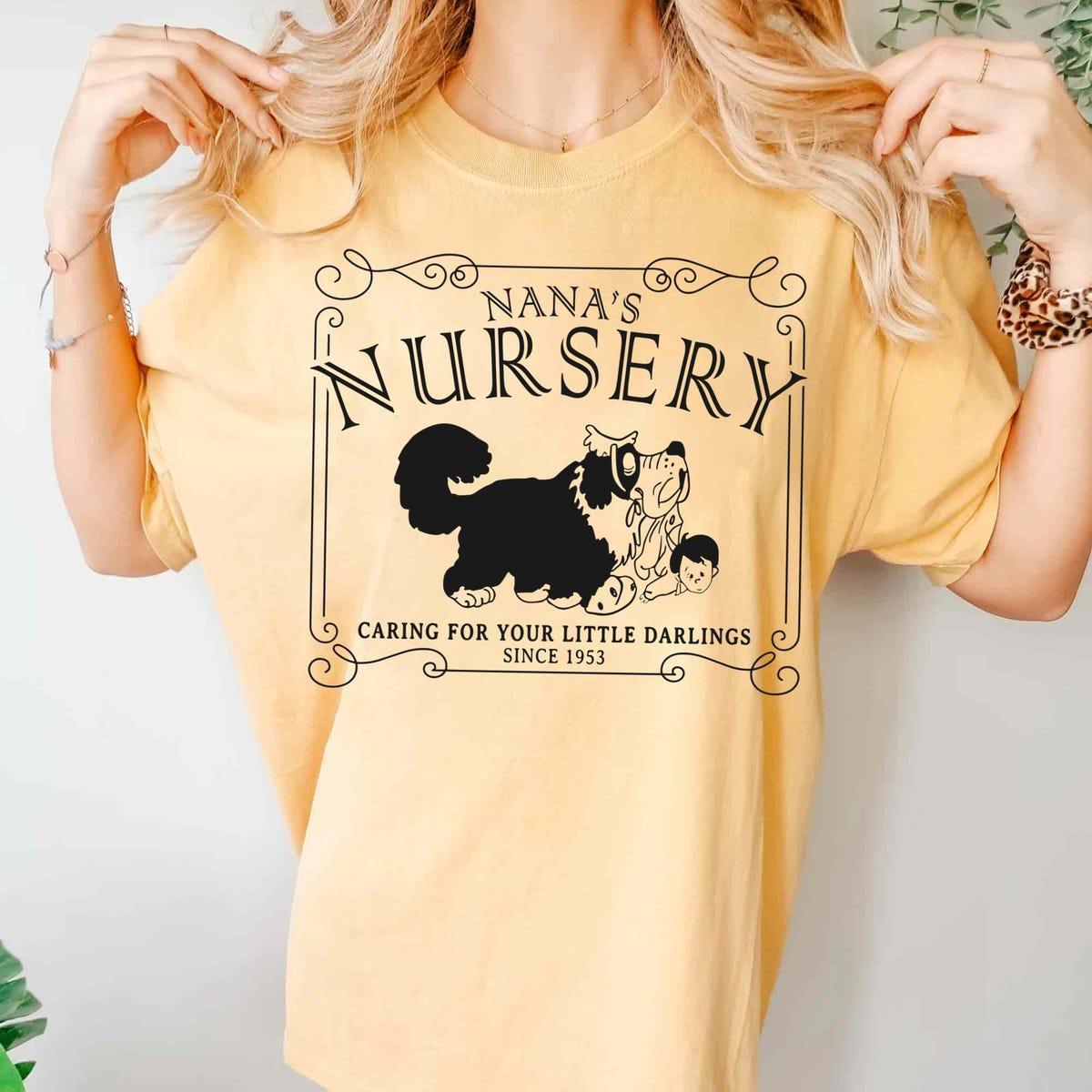 Vintage Disney Peter Pan Nanas Nursery Nana And Wendy Shirt 1