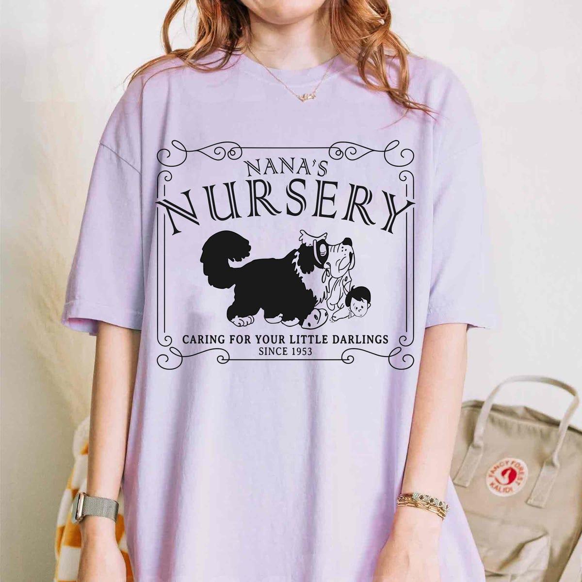 Vintage Disney Peter Pan Nanas Nursery Nana And Wendy Shirt 2