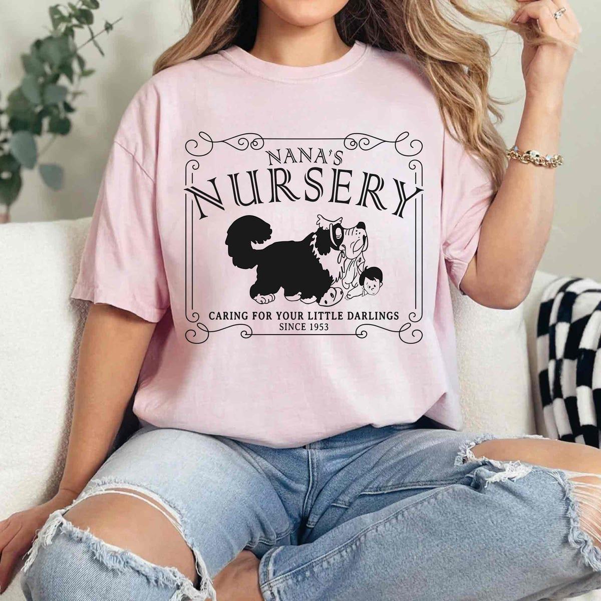 Vintage Disney Peter Pan Nanas Nursery Nana And Wendy Shirt 4