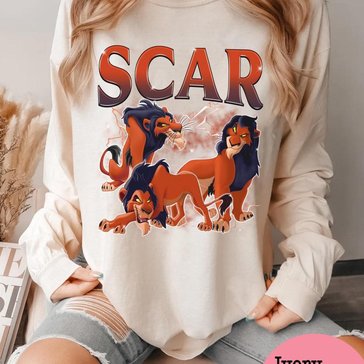 Vintage Disney Scar Villain Custom The Lion King Characters Shirt 1