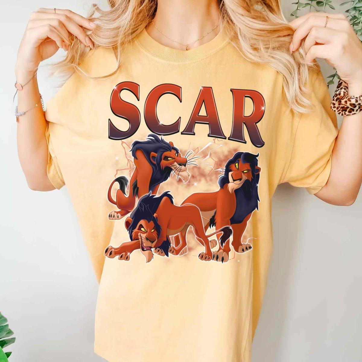 Vintage Disney Scar Villain Custom The Lion King Characters Shirt 5