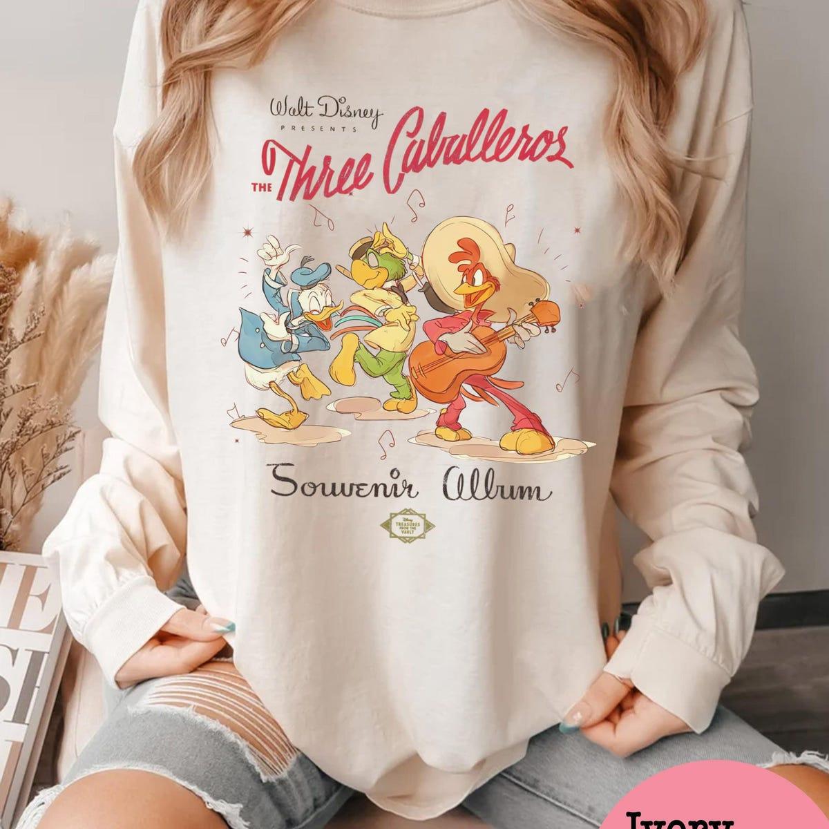 Vintage Disney The Three Caballeros Donald Duck Panchito Jose Shirt 3