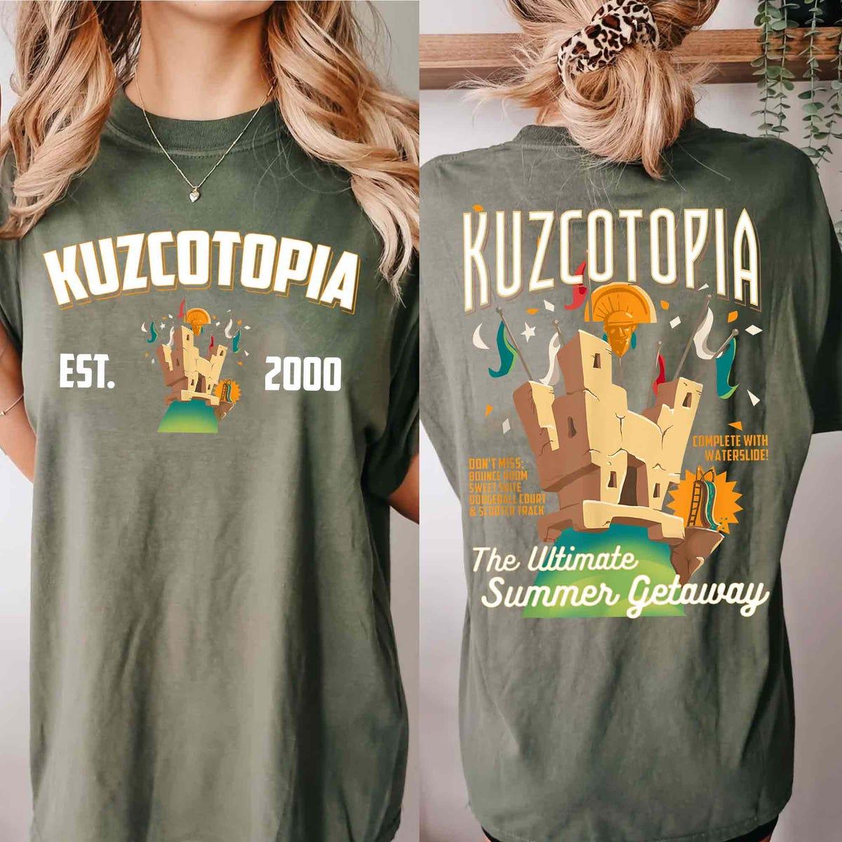 Vintage Greeting From Kuzcotopia Est 2000 The Utimate Summer Getaway Shirt 1