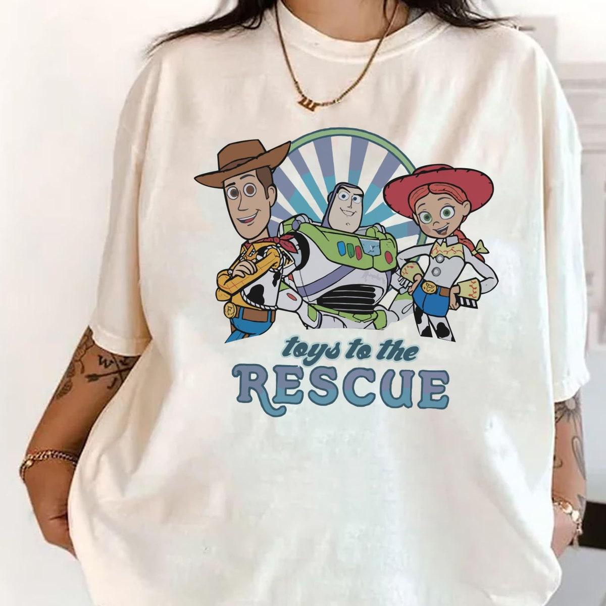 Vintage Jessie Woody Buzz Lightyear Toys To The Rescue Shirt 3