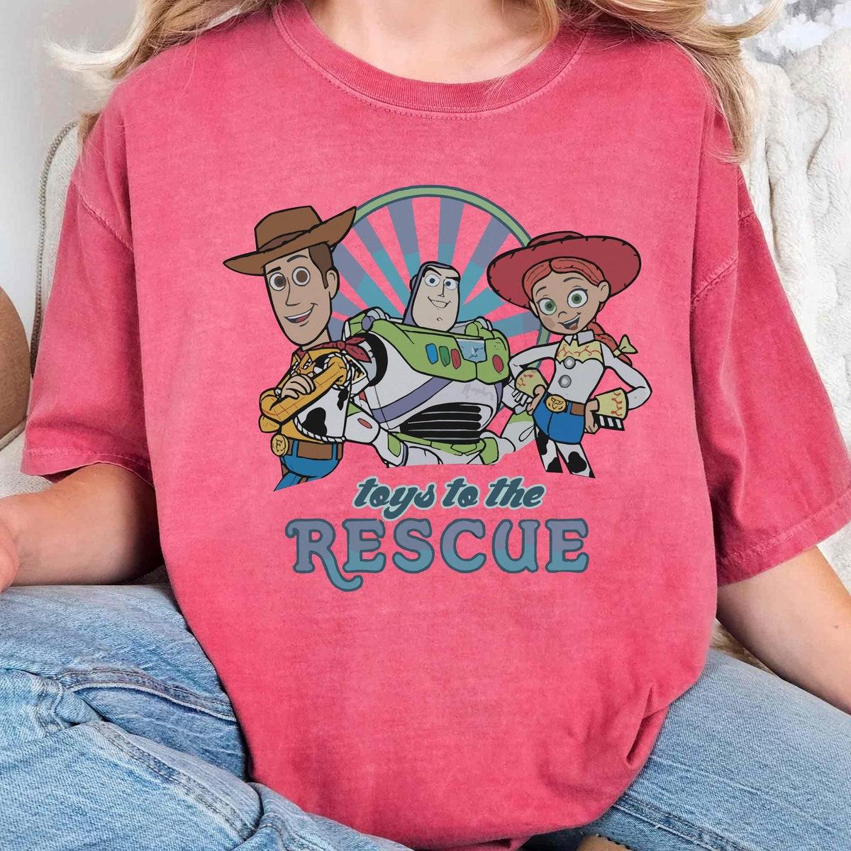 Vintage Jessie Woody Buzz Lightyear Toys To The Rescue Shirt 4