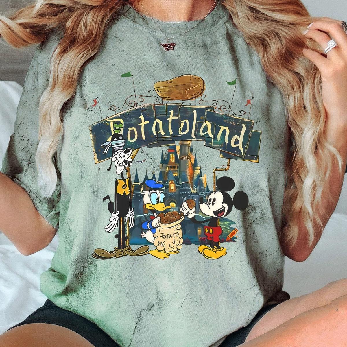 Vintage Mickey Donald Goofy Disney Potatoland Shirt 5