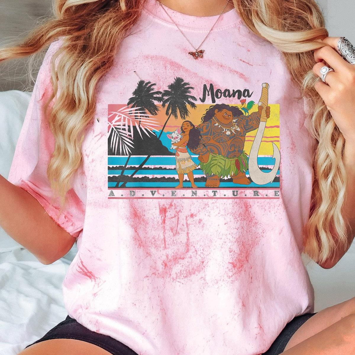 Vintage Moana And Maui Adventure Portrait Shirt 1