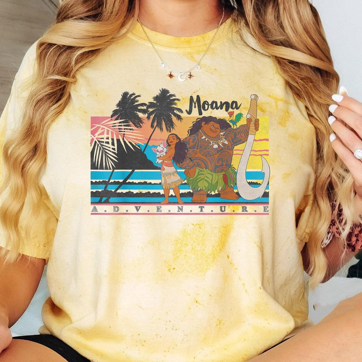 Vintage Moana And Maui Adventure Portrait Shirt 3