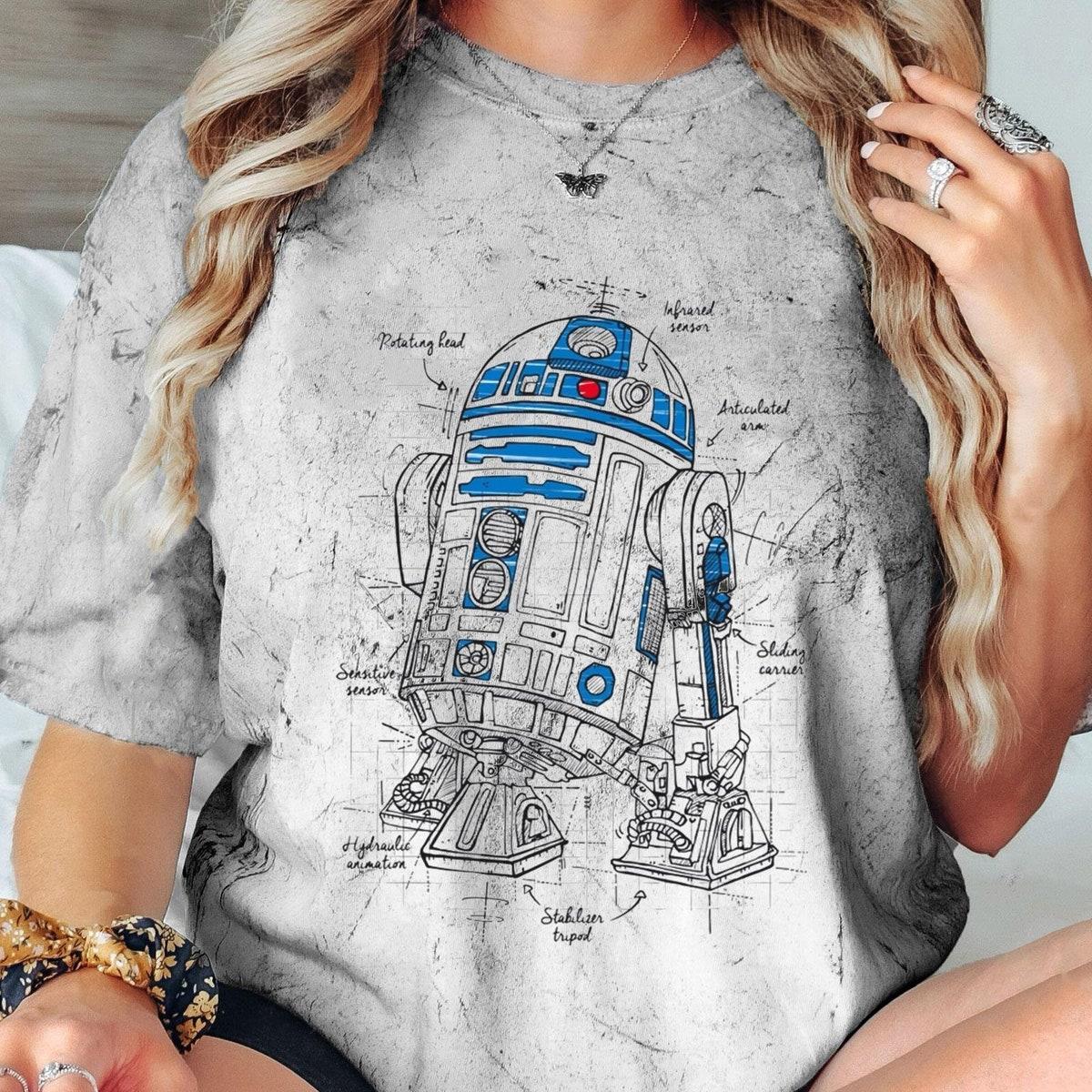 Vintage R2 d2 Astromech Droid Schematic Shirt 1