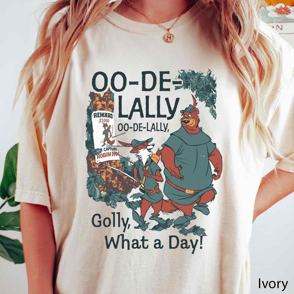 Vintage Robin Hood And Little John Sherwood Forest Oo de lally Golly What A Day Shirt 1