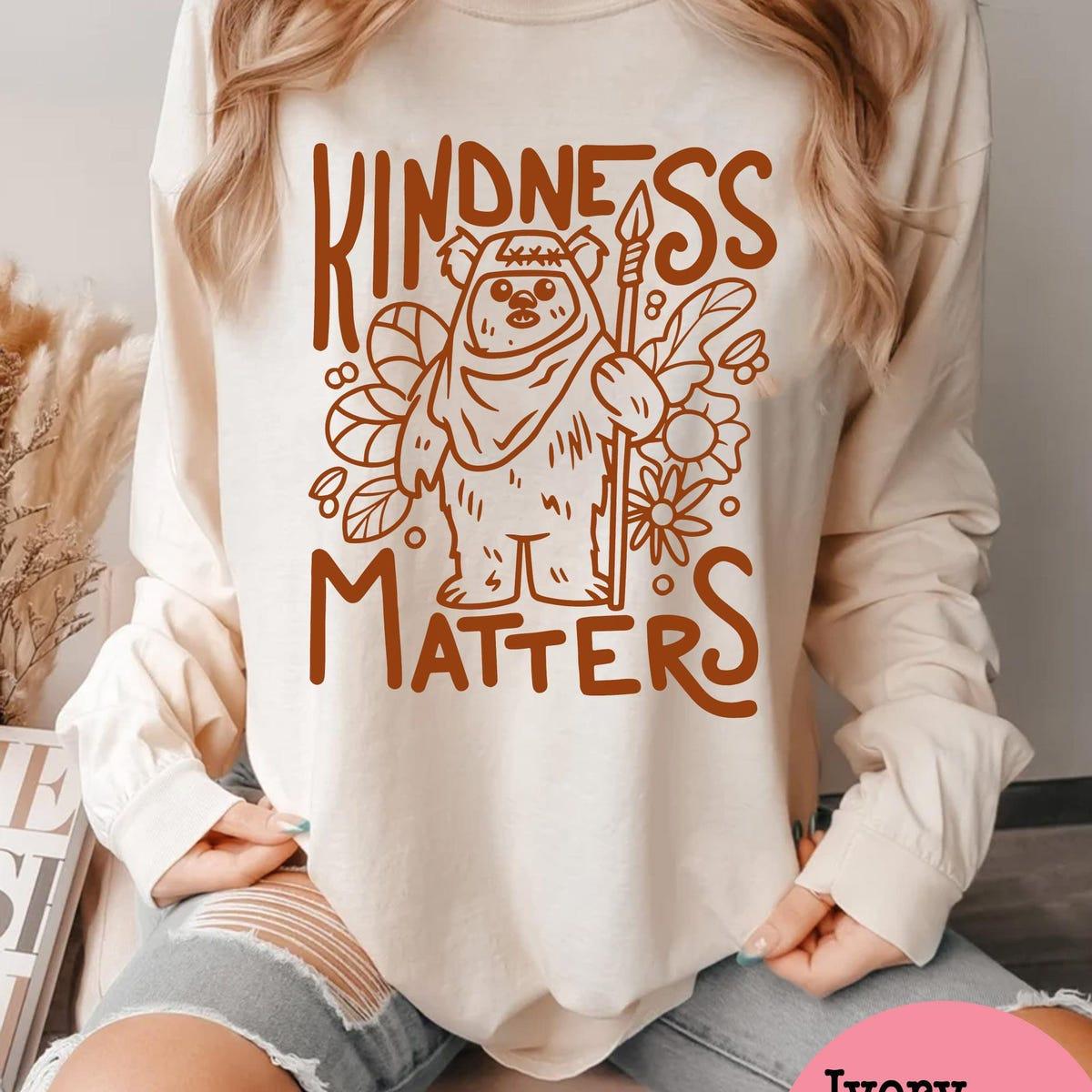 Vintage Sketch Star Wars Ewok Forest Kindness Matters Shirt 5