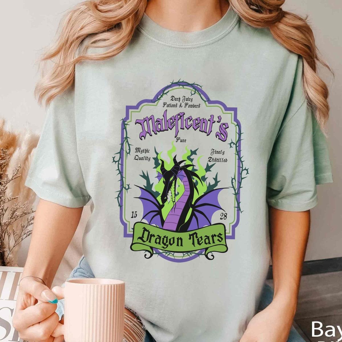 Vintage Sleeping Beauty Maleficent's Dragon Tears Shirt 4