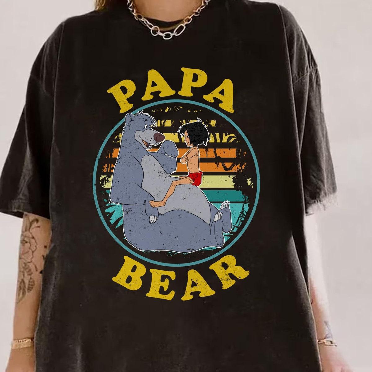 Vintage The Jungle Book Mowgli Baloo Papa Bear Shirt 1