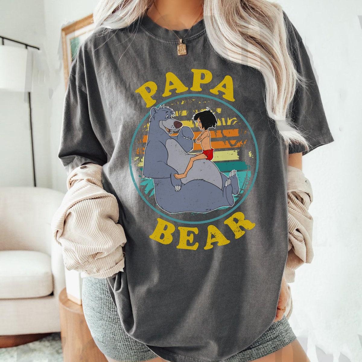 Vintage The Jungle Book Mowgli Baloo Papa Bear Shirt 3