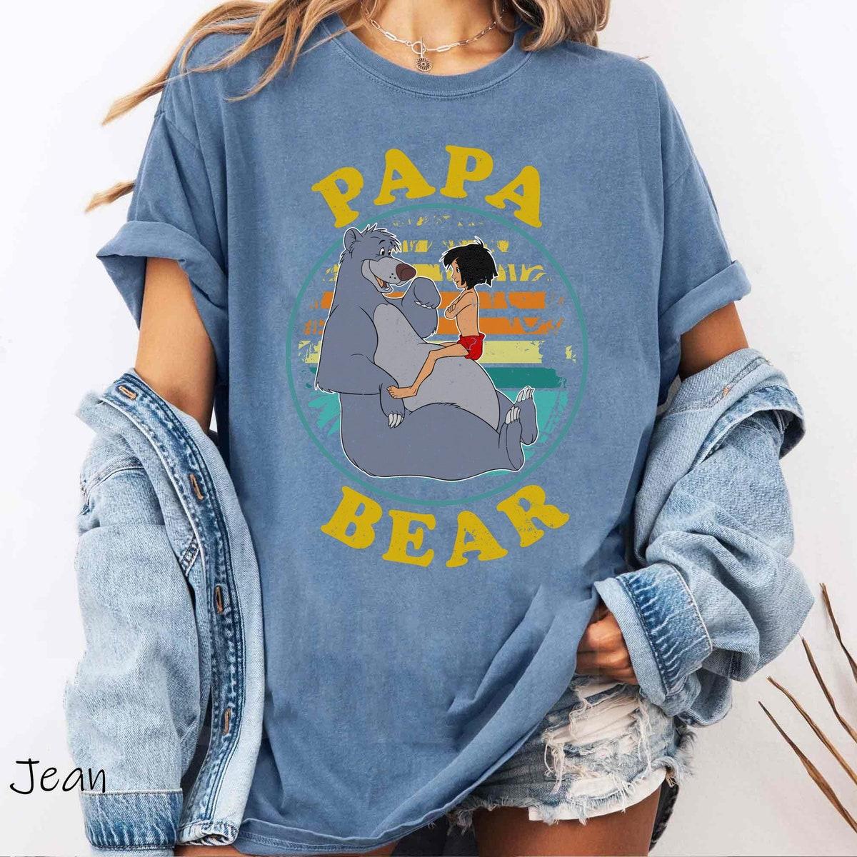 Vintage The Jungle Book Mowgli Baloo Papa Bear Shirt 4