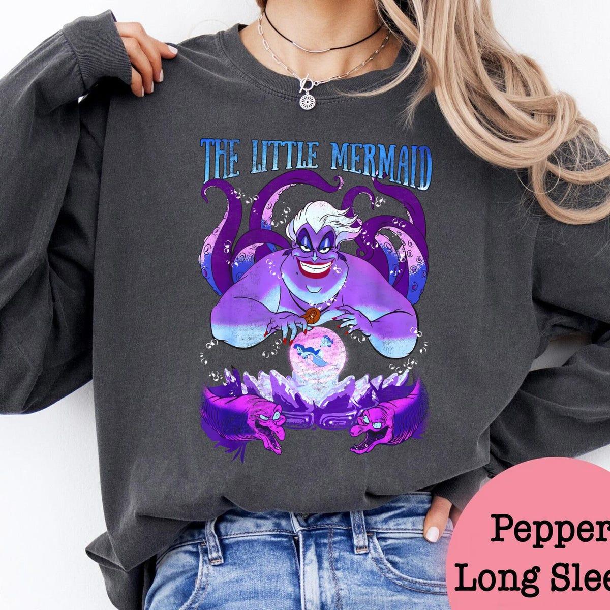 Vintage The Little Mermaid Ursula Flotsam And Jetsam Shirt 6