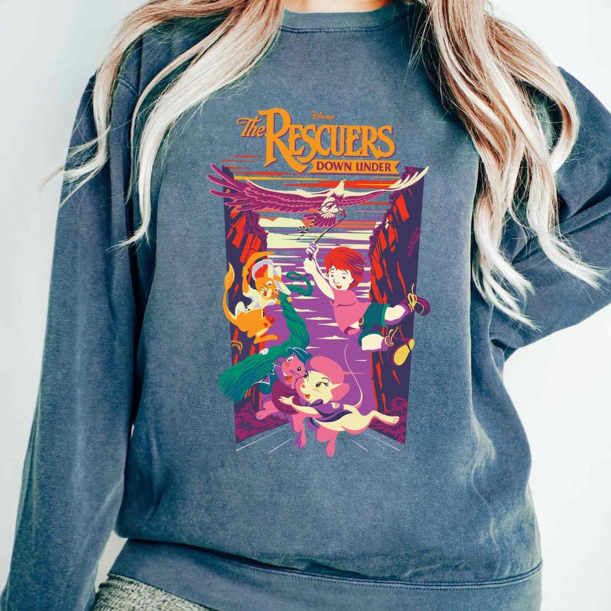 Vintage The Rescuers Down Under Group Shot Sunset Shirt 5