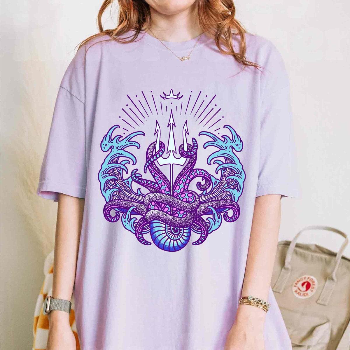 Vintage Ursula Sea Witch Symbol With Trident Shirt 1