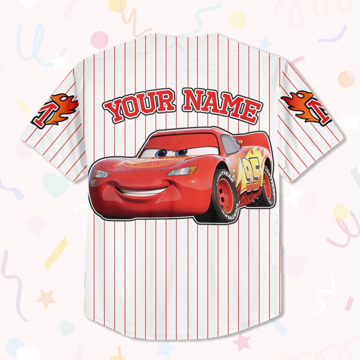 Custom Disney Mcqueen Jersey Custom Text Baseball Jersey 3