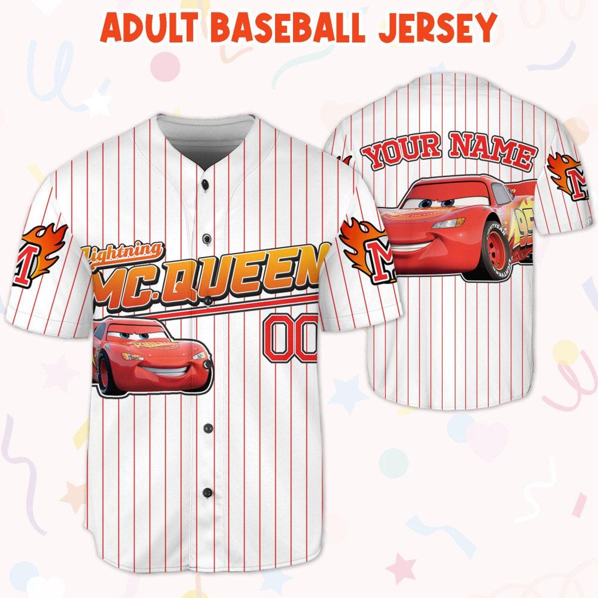 Custom Disney Mcqueen Jersey Custom Text Baseball Jersey 5