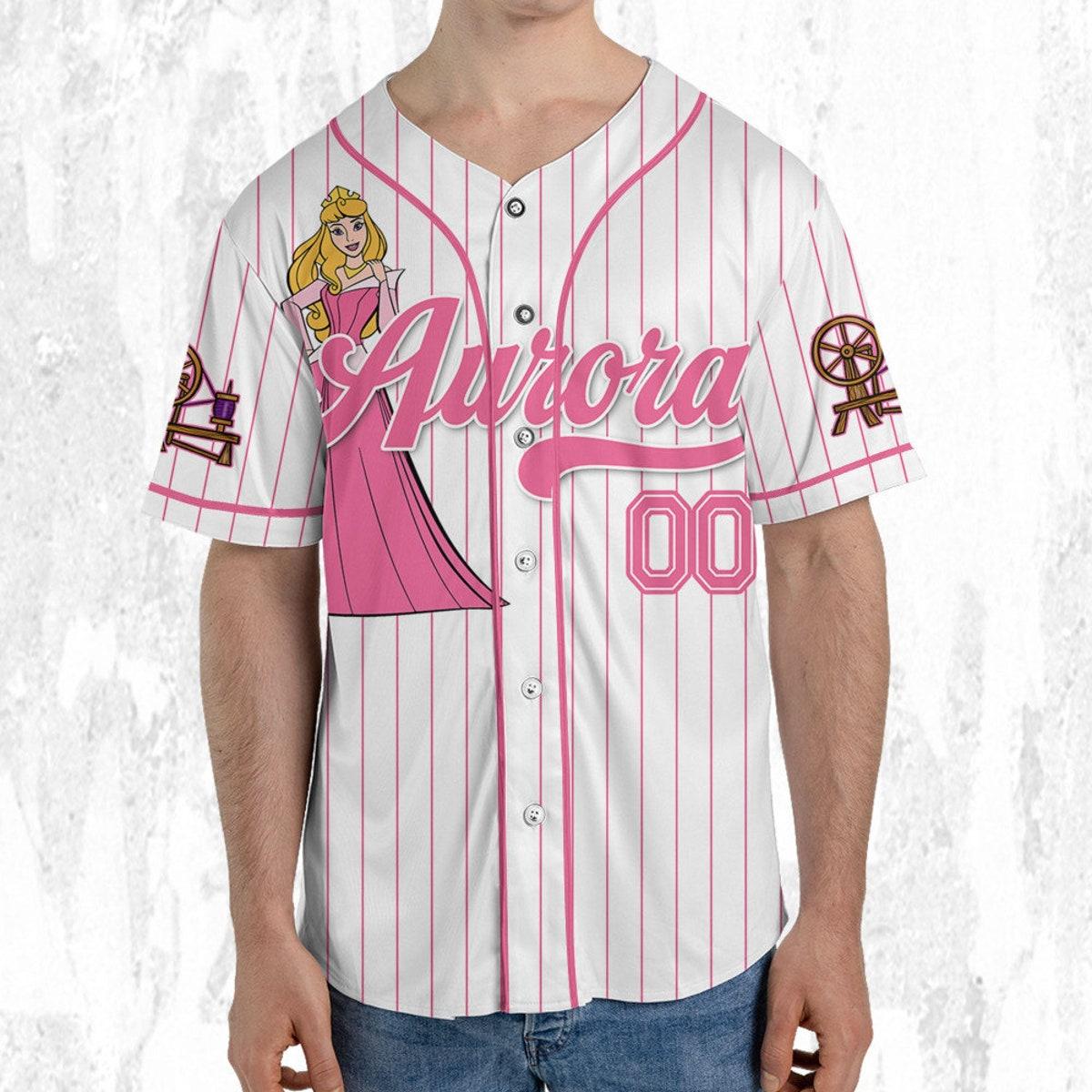 Custom Disney Princess Aurora Sleeping Beauty Baseball Jersey 5