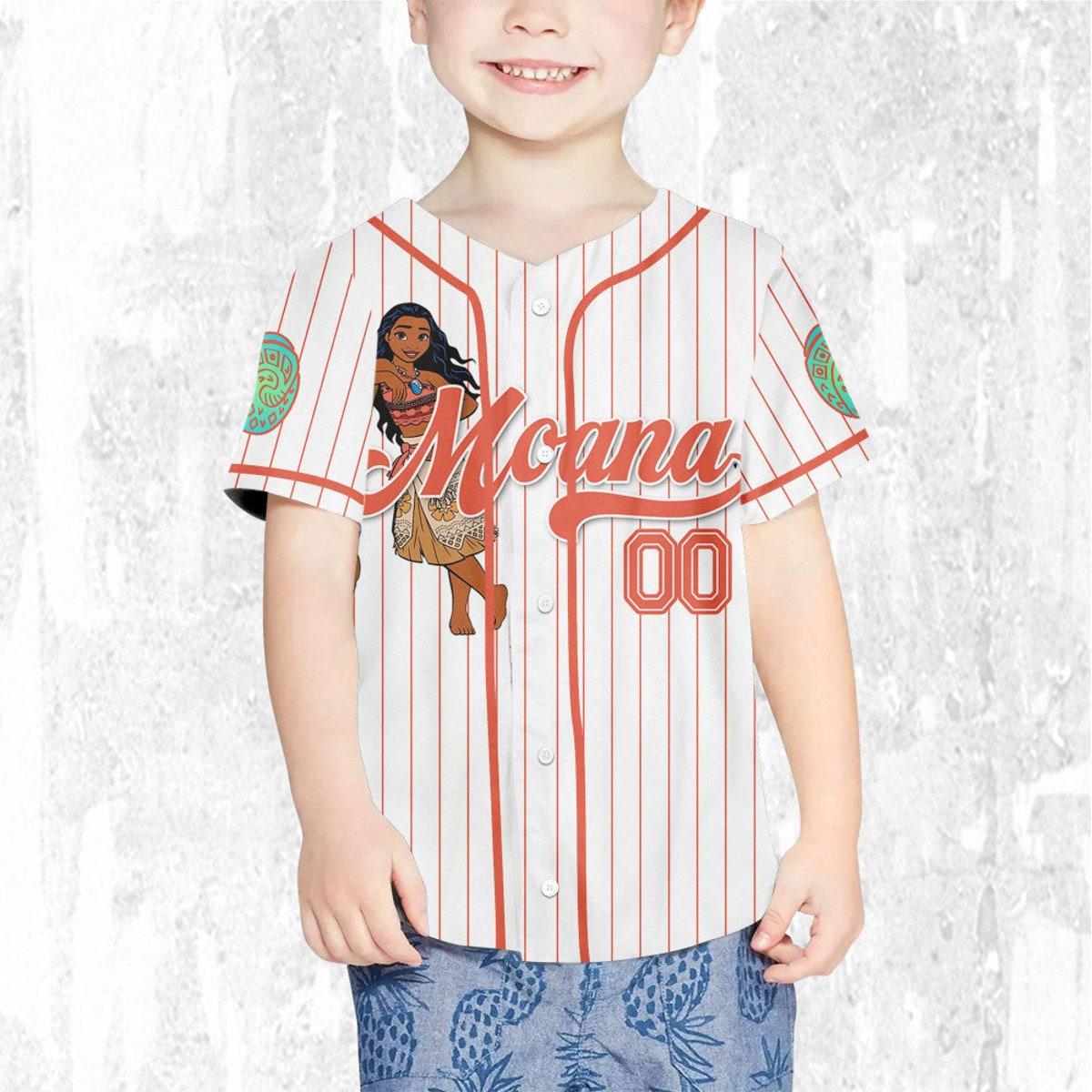 Custom Disney Princess Moana Jersey Disney Baseball Jersey 7