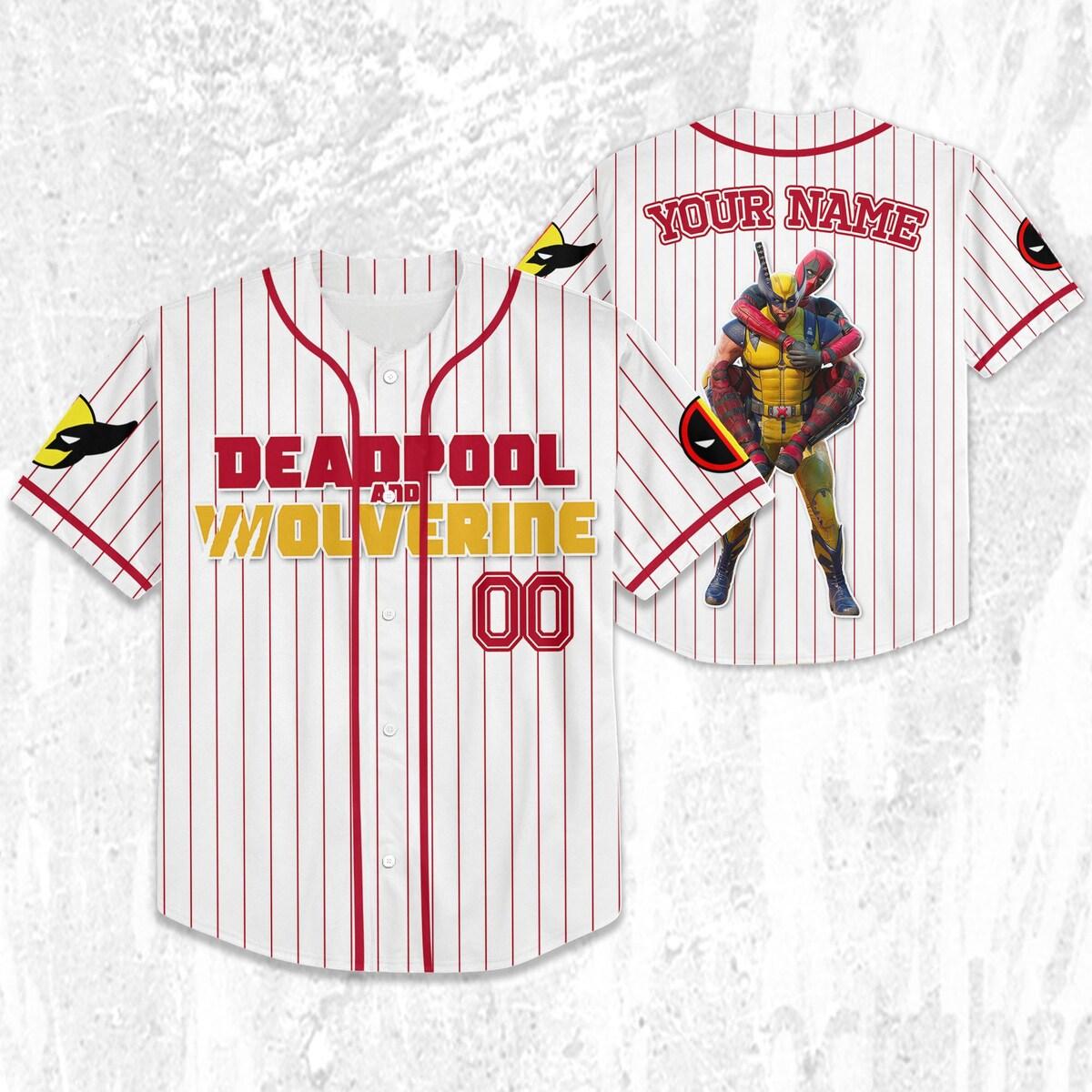 Custom Disney W And D Friendship Deadpool Simple Baseball Jersey 2