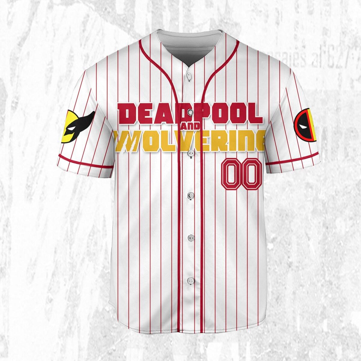 Custom Disney W And D Friendship Deadpool Simple Baseball Jersey 3