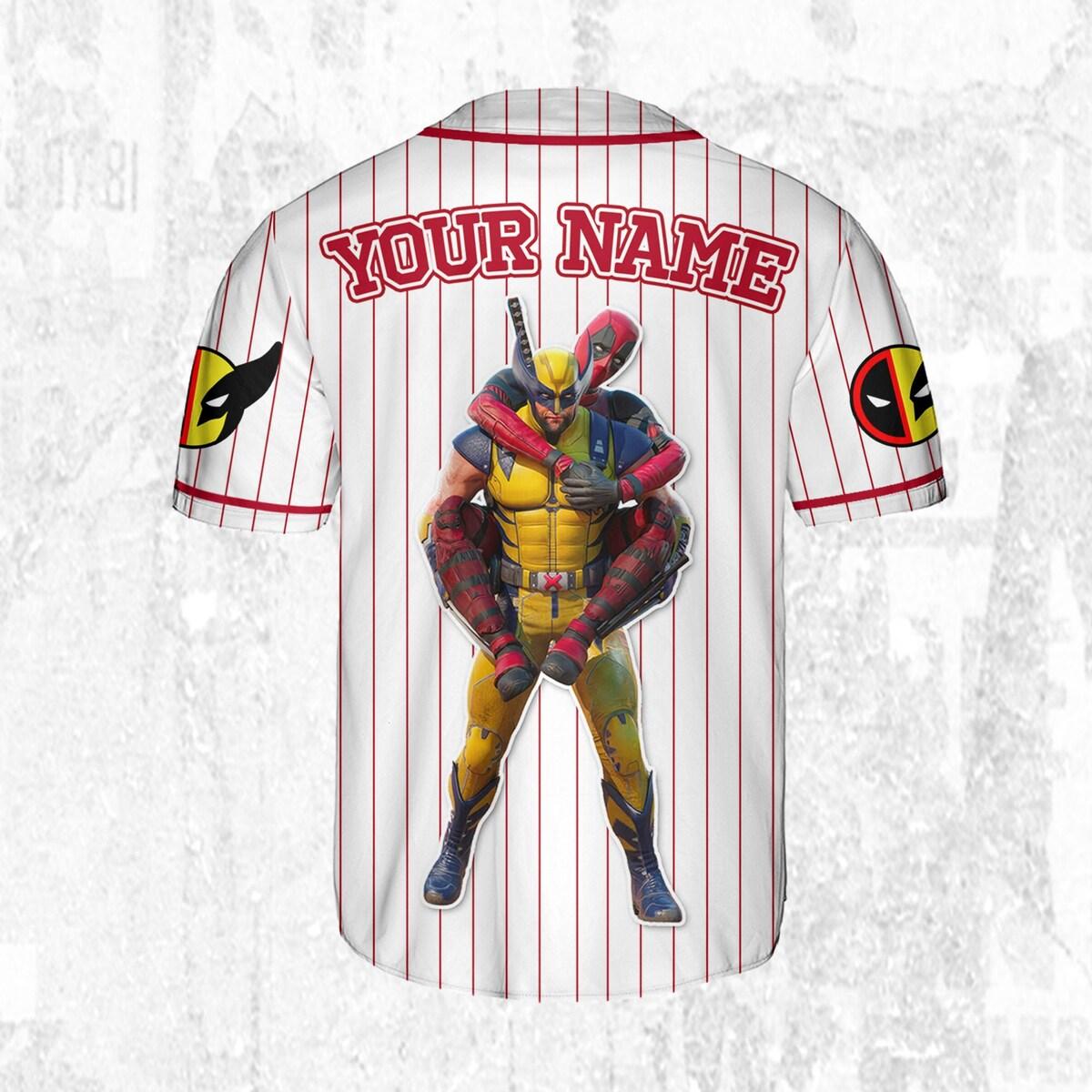 Custom Disney W And D Friendship Deadpool Simple Baseball Jersey 4