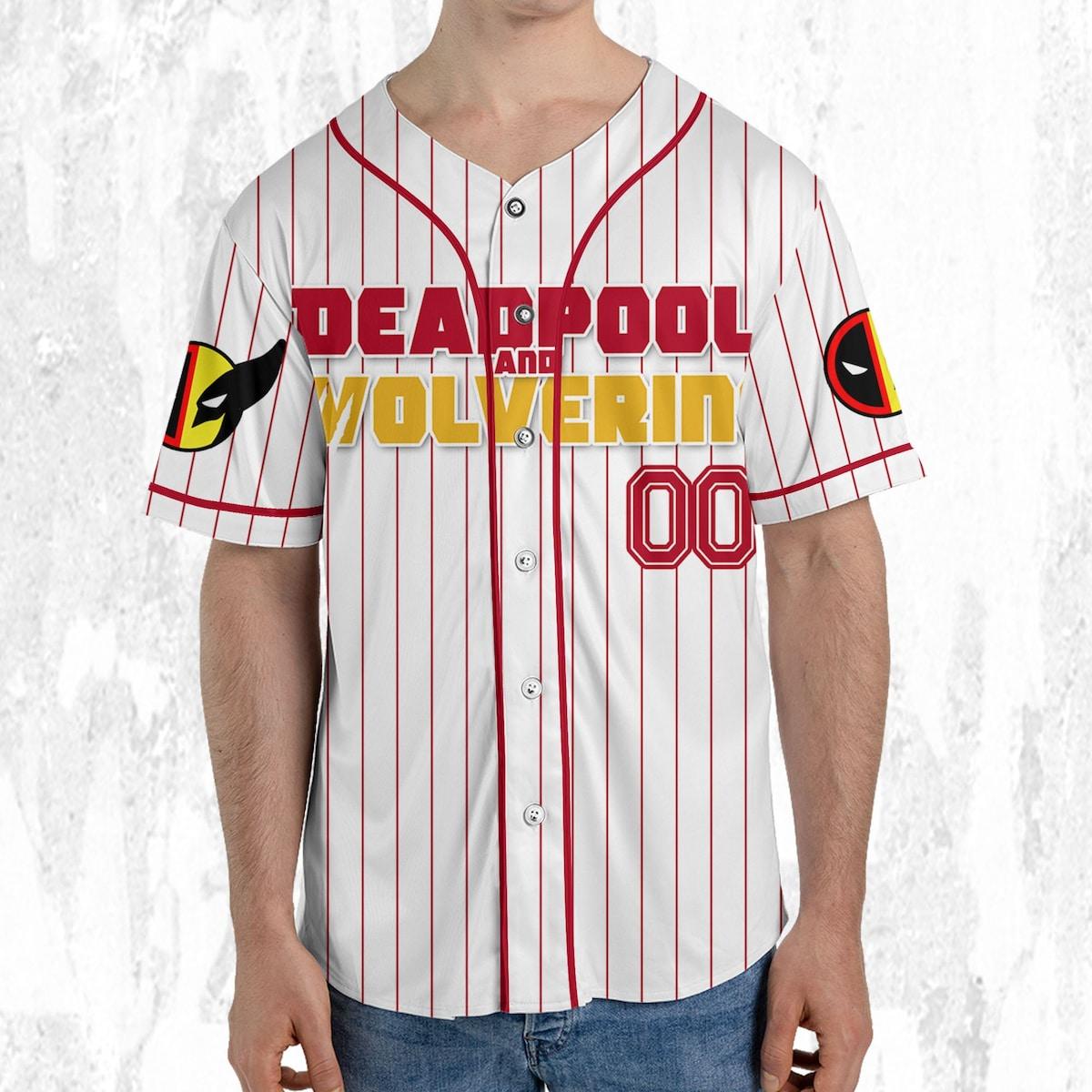 Custom Disney W And D Friendship Deadpool Simple Baseball Jersey 5