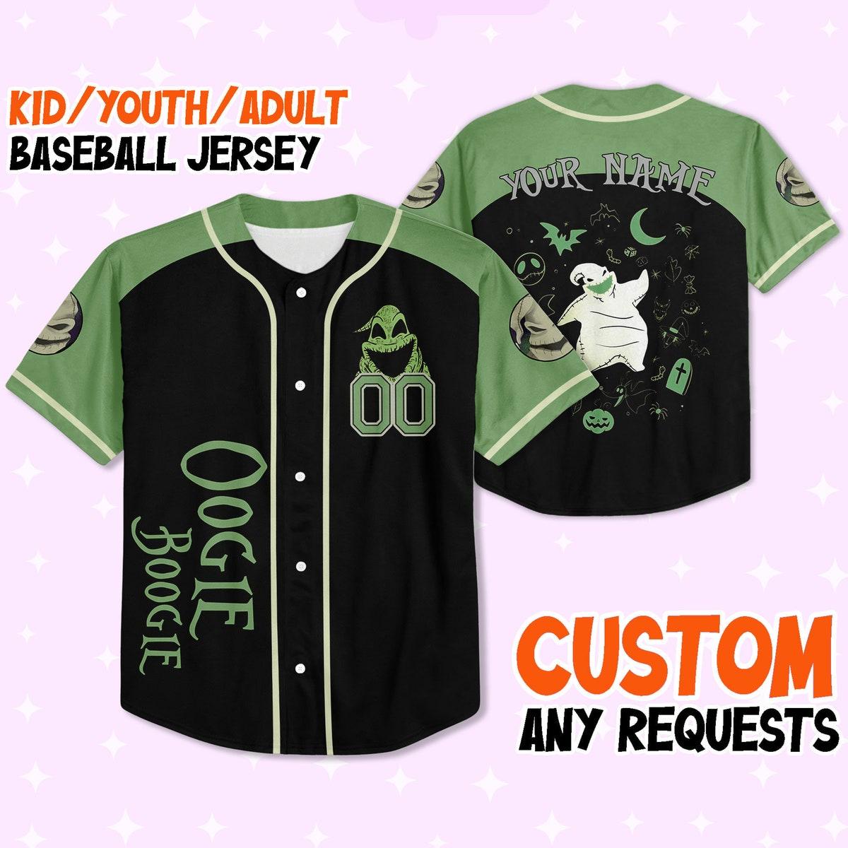 Custom Nightmare Before Christmas Jack Skellington Baseball Jersey 2