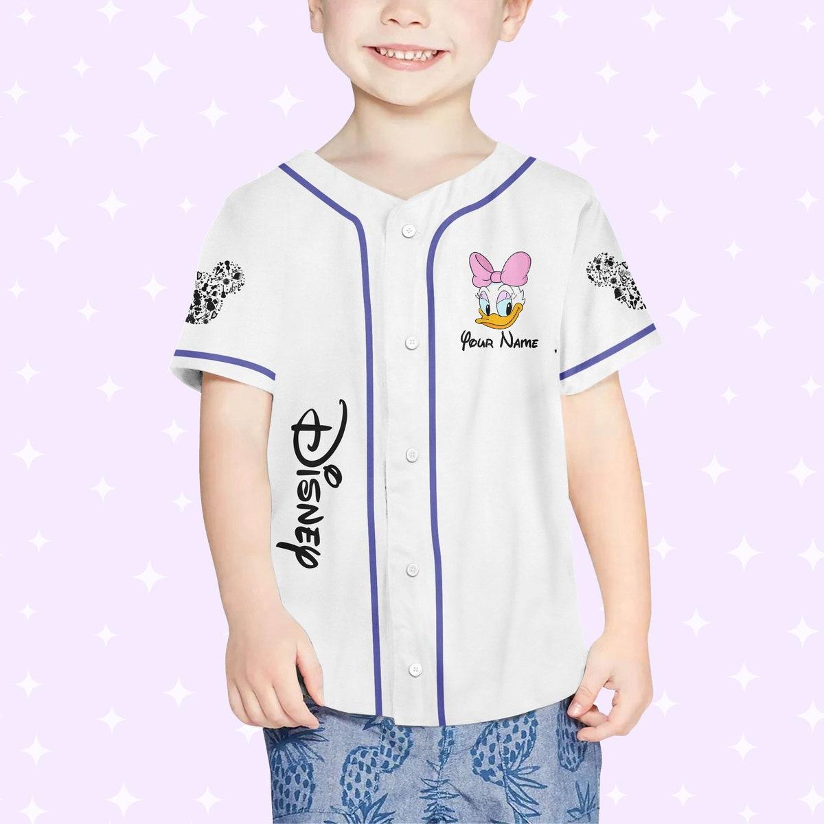 Custom Purple Daisy Disney Game Day Jersey Daisy Baseball Jersey 4