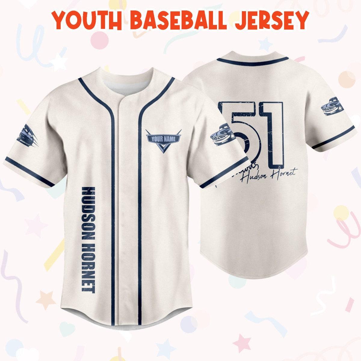 Personalize Cars Fabulous Hudson Hornet Custom Text Baseball Jersey 5