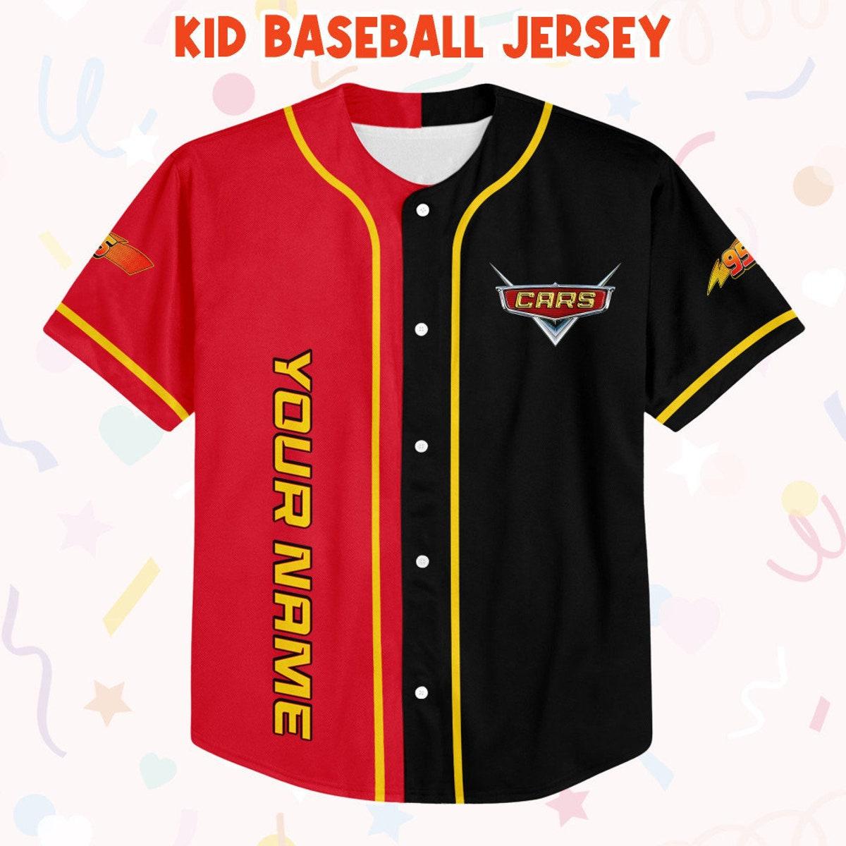 Personalize Cars Lightning Mcqueen 1977 Disney Birthday Baseball Jersey 2