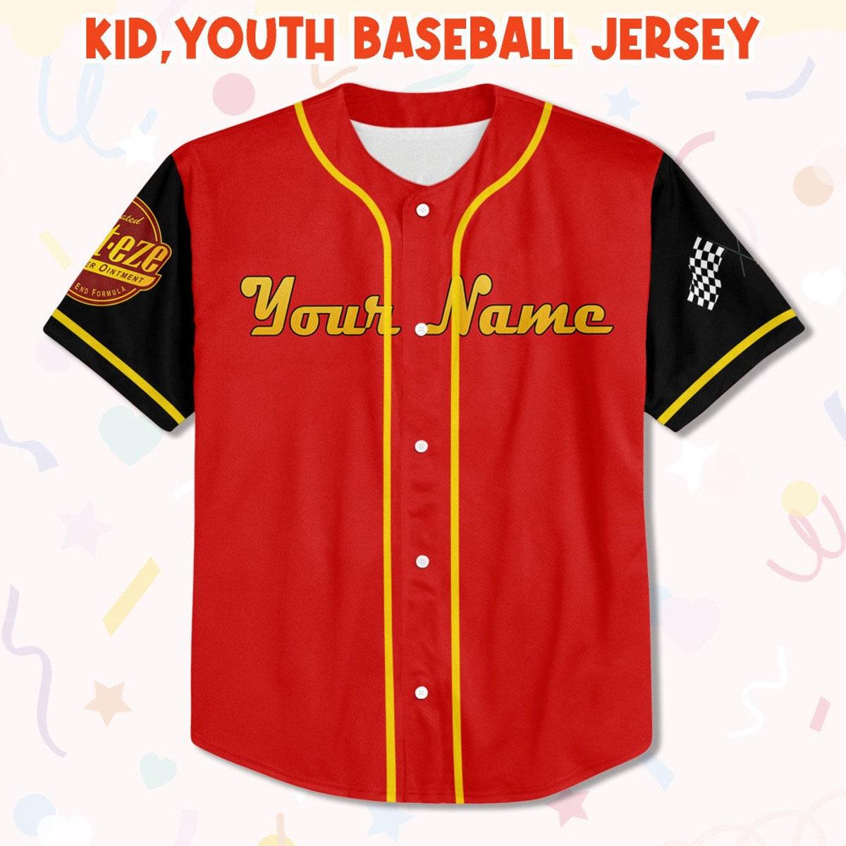 Personalize Cars Lightning Mcqueen I Am Speed Custom Text Baseball Jersey 2