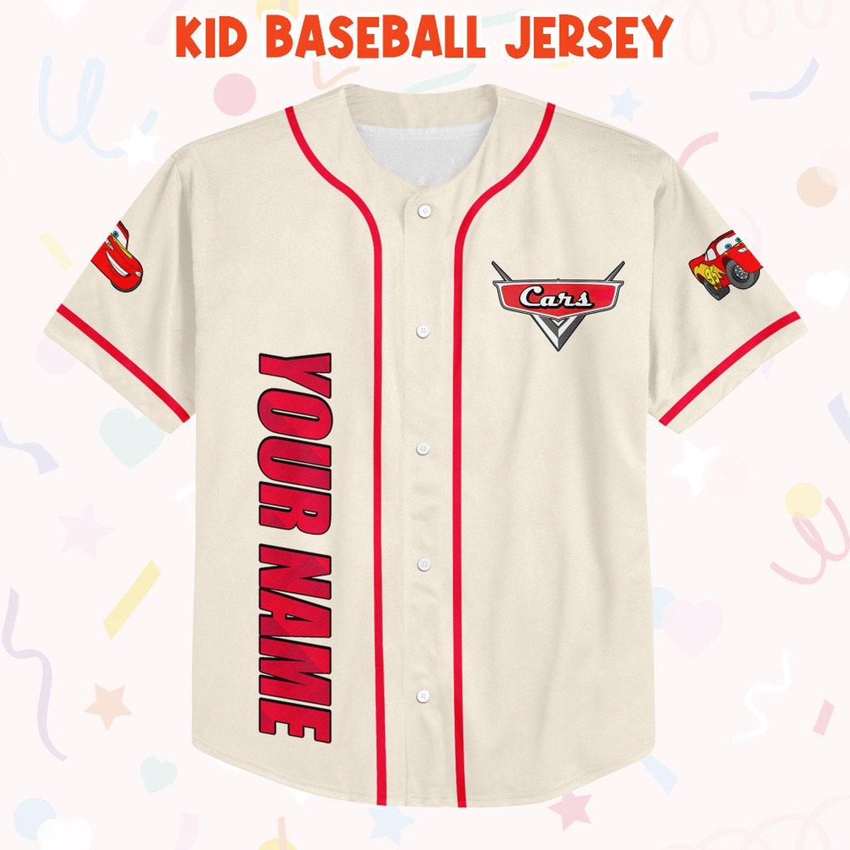 Personalize Cars Retro Style Disney Pixar Cars Baseball Jersey 2