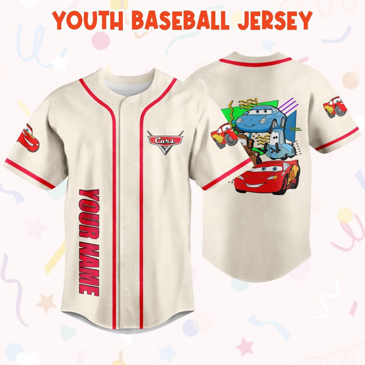 Personalize Cars Retro Style Disney Pixar Cars Baseball Jersey 5