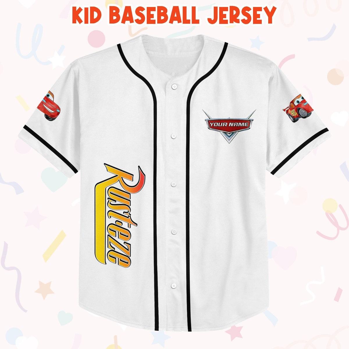 Personalize Cars Retro Vintage Lightning Mcqueen Art Baseball Jersey 2